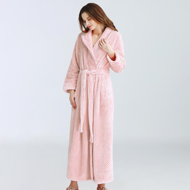 Gown Women Winter Warm Bathrobe Pajamas