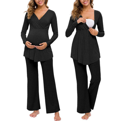 Nursing pajamas for pregnant women