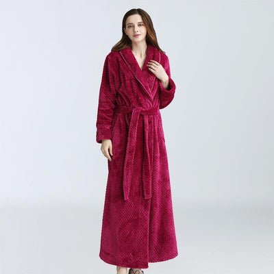 Gown Women Winter Warm Bathrobe Pajamas