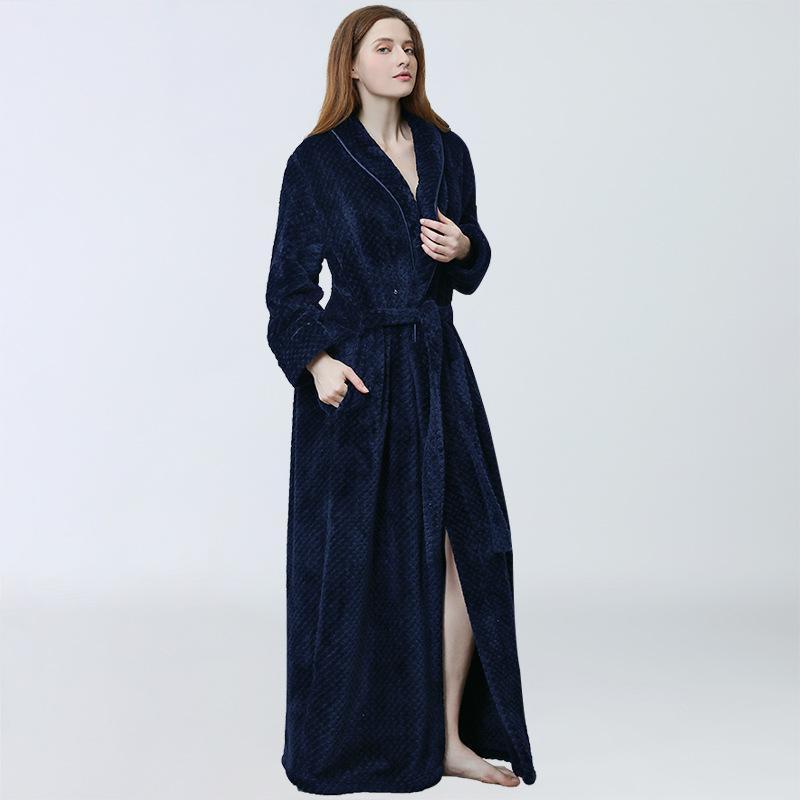 Gown Women Winter Warm Bathrobe Pajamas